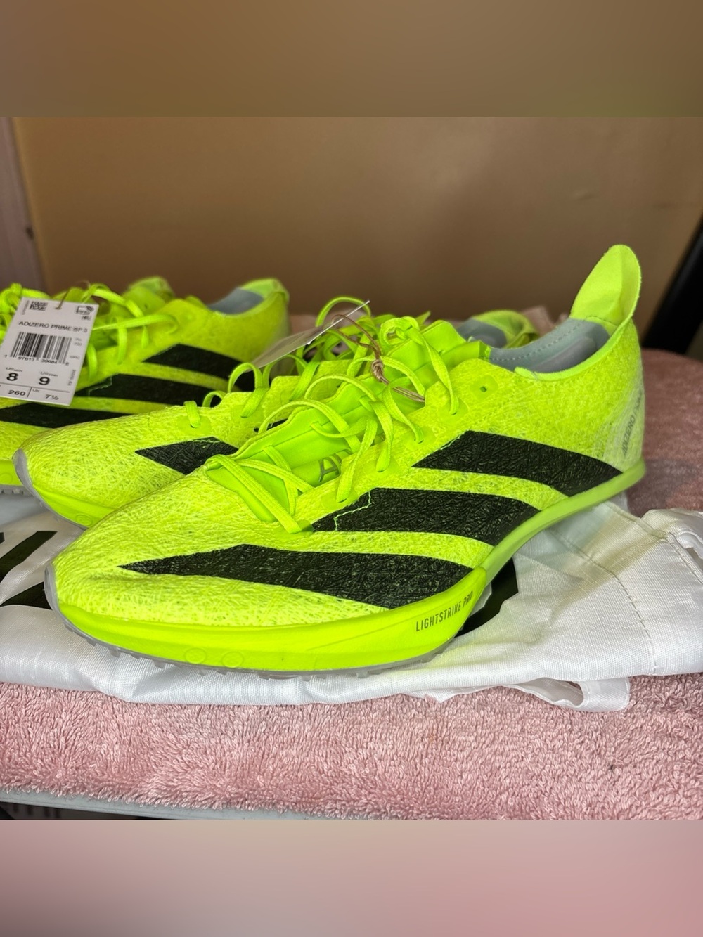 Lot Of 2- Mens Adidas Adizero Prime SP 3 Strung Track Cleats IH5800 8 & 8.5